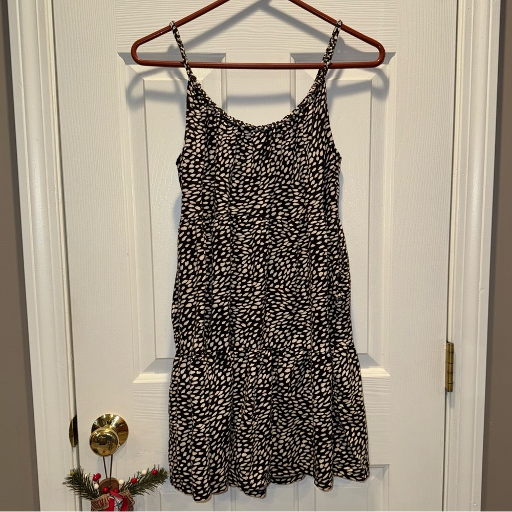 Old Navy Black and White Speckled Mini Dress